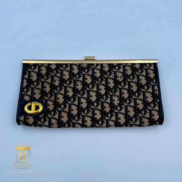 CHRISTIAN DIOR TROTTER VINTAGE KISSLOCK CLUTCH BAG - Picture 2 of 9